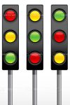 Set of Three Traffic Lights